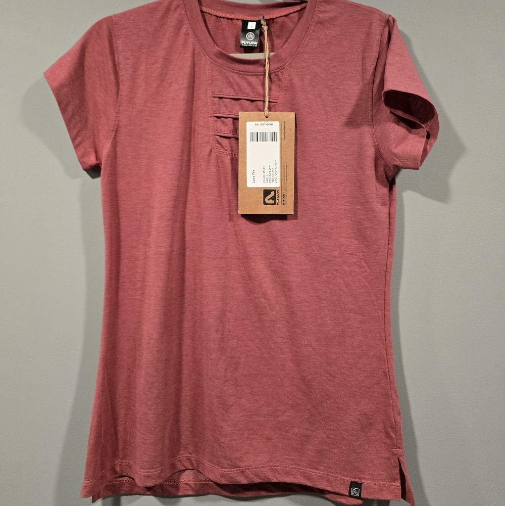 Flylow Women's Lana Tee Short Sleeve Blush Large LG L Brand New W Tags NWT S